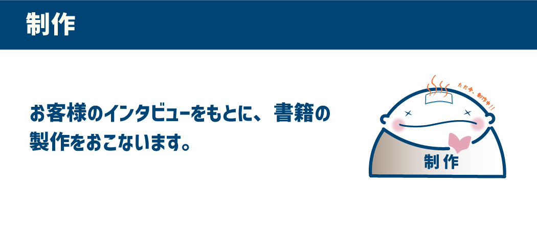 【制作】お客様のインタビューをもとに制作をおこないます