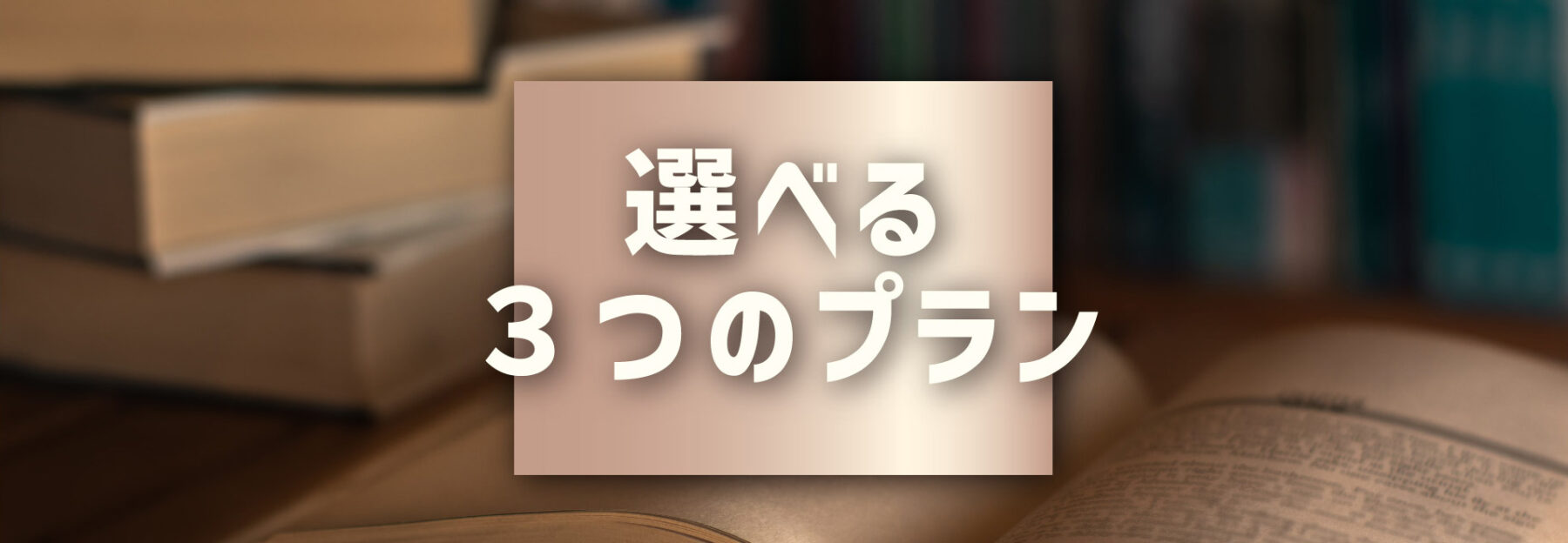 選べる3つのプラン