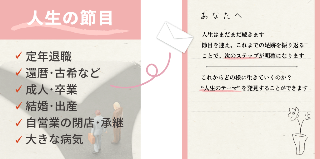 人生の節目に…